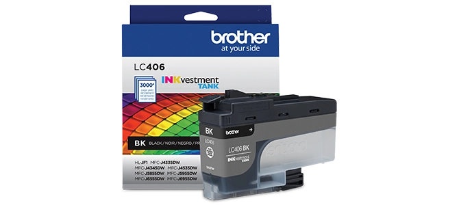 The LC406 inks and INKvestment Tank printers were made for each other. Literally.